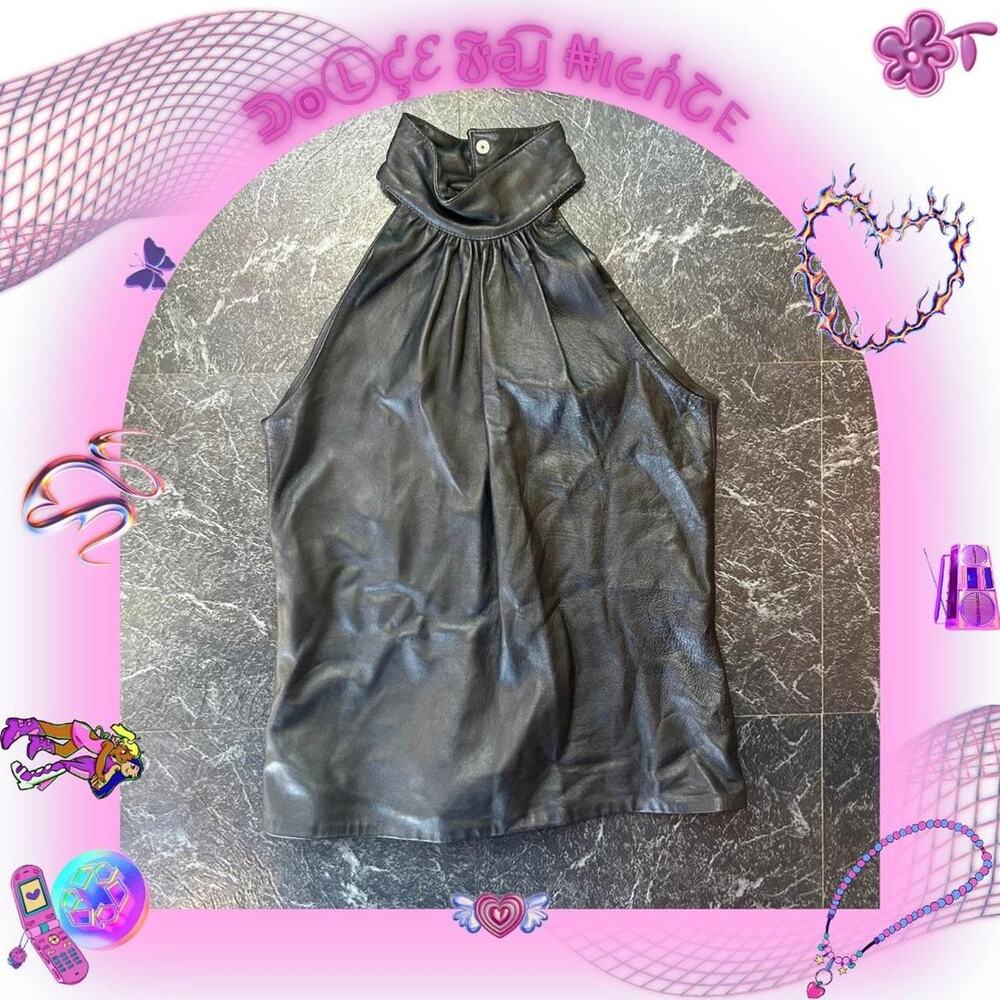 Vintage Lamb Suede Halter Top